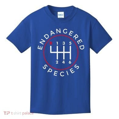 Endangered Species Manual Gearbox Stick Shift 6 Speed Kids T-Shirt