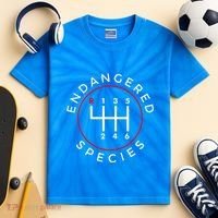 Endangered Species Manual Gearbox Stick Shift 6 Speed Kids Tie-Dye T-Shirt thumb 2