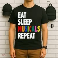 Eat Sleep Musicals Repeat T-Shirt thumb 6