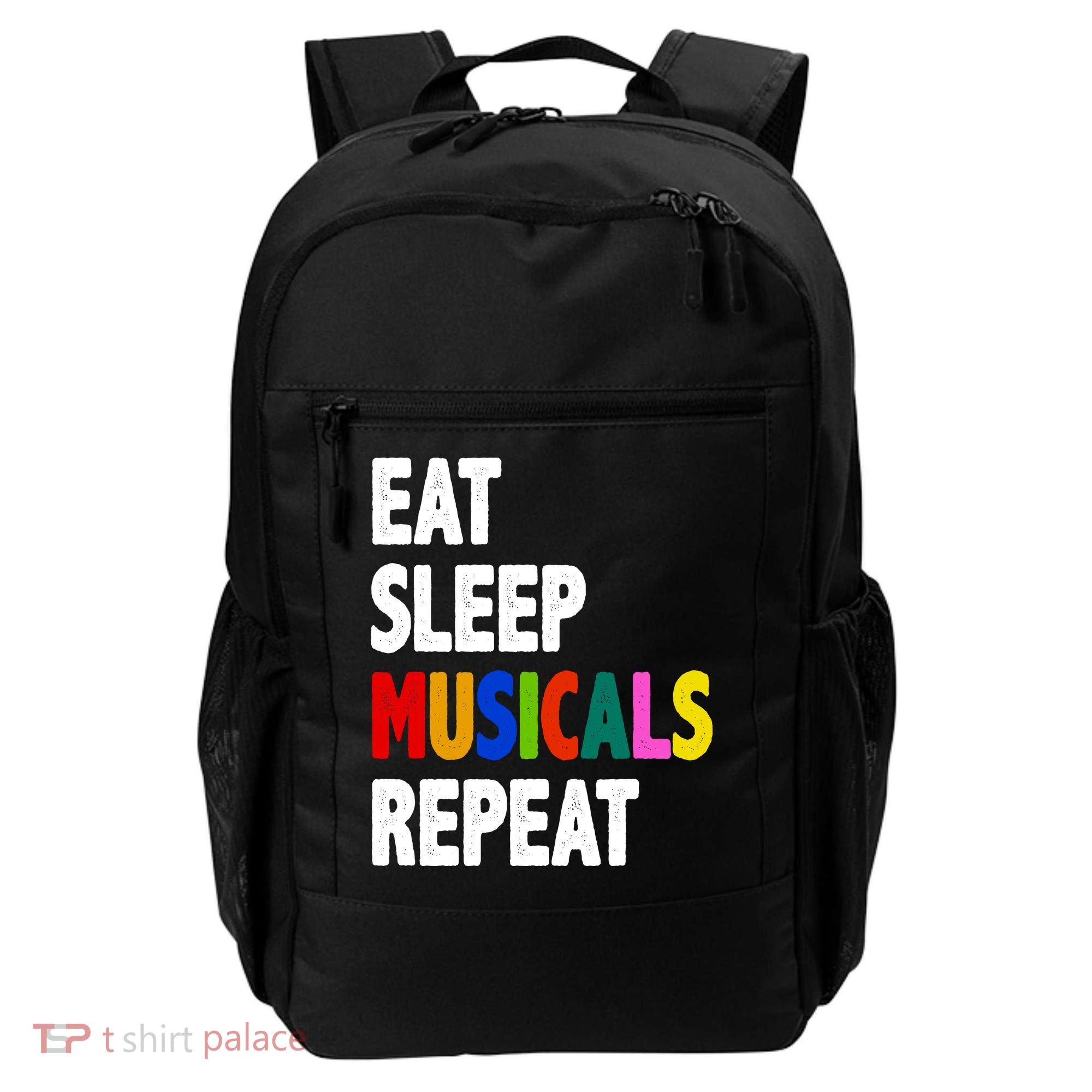 Eat Sleep Musicals Repeat Backpack