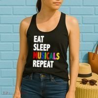 Eat Sleep Musicals Repeat Women's Tank Top thumb 2