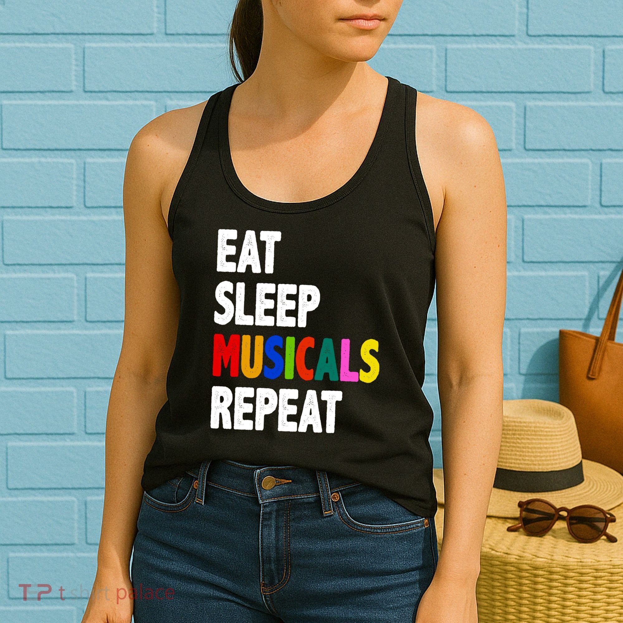 Eat Sleep Musicals Repeat Women's Tank Top