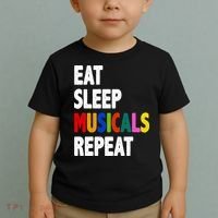 Eat Sleep Musicals Repeat Toddler T-Shirt thumb 2