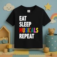 Eat Sleep Musicals Repeat Toddler T-Shirt thumb 3