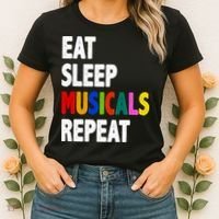 Eat Sleep Musicals Repeat Women's T-Shirt thumb 2