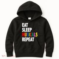 Eat Sleep Musicals Repeat Kids Hoodie thumb 0