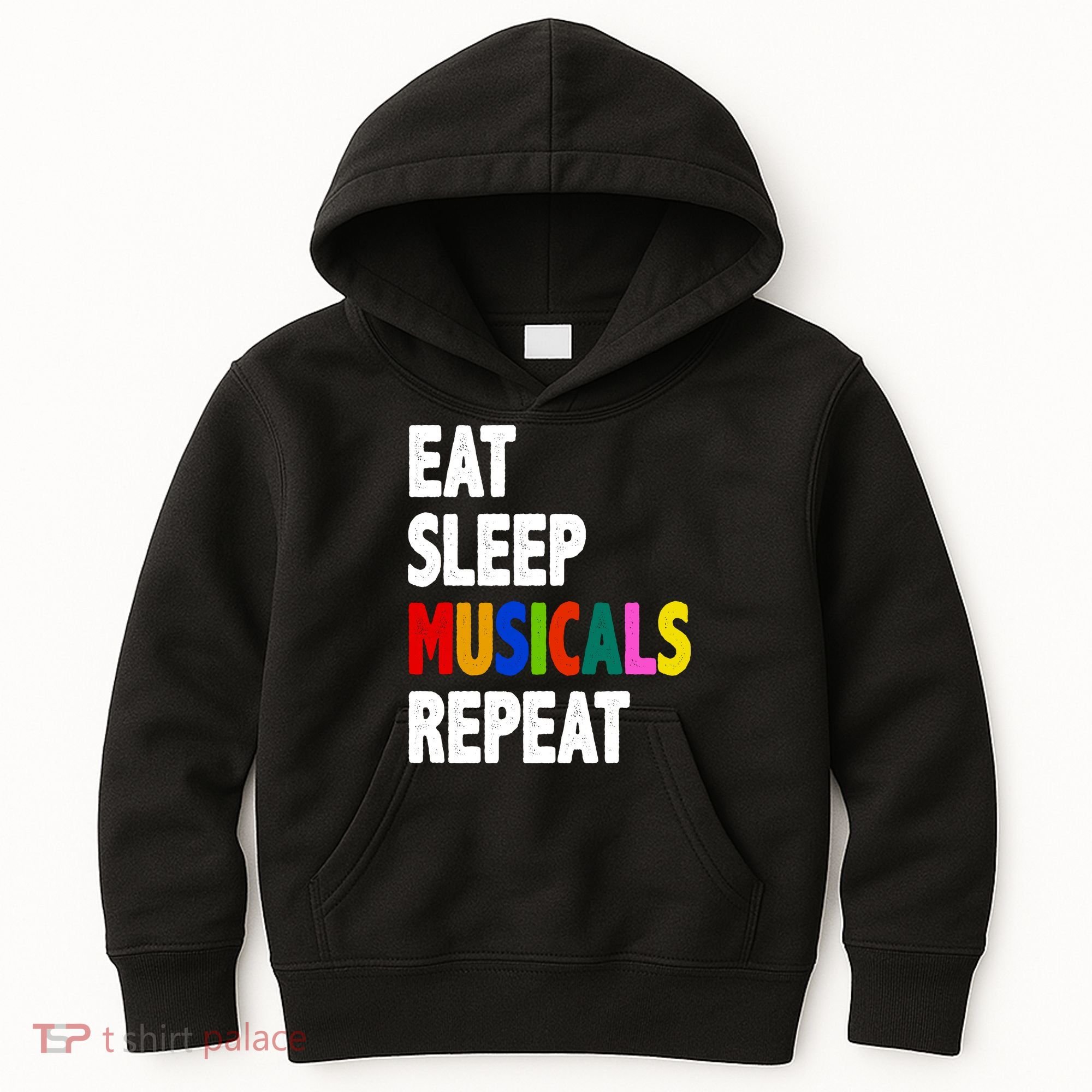 Eat Sleep Musicals Repeat Kids Hoodie