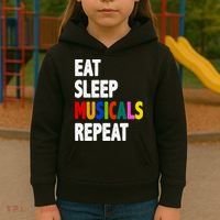 Eat Sleep Musicals Repeat Kids Hoodie thumb 3