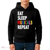 Eat Sleep Musicals Repeat Kids Hoodie thumb 4