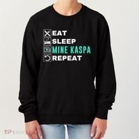 Eat Sleep Mine Kaspa Crypto Kaspa Mining Kaspa Crypto Miner Kaspa To The Moon Women's Sweatshirt thumb 0