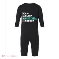 Eat Sleep Mine Kaspa Crypto Kaspa Mining Kaspa Crypto Miner Kaspa To The Moon Infant Fleece One Piece thumb 0