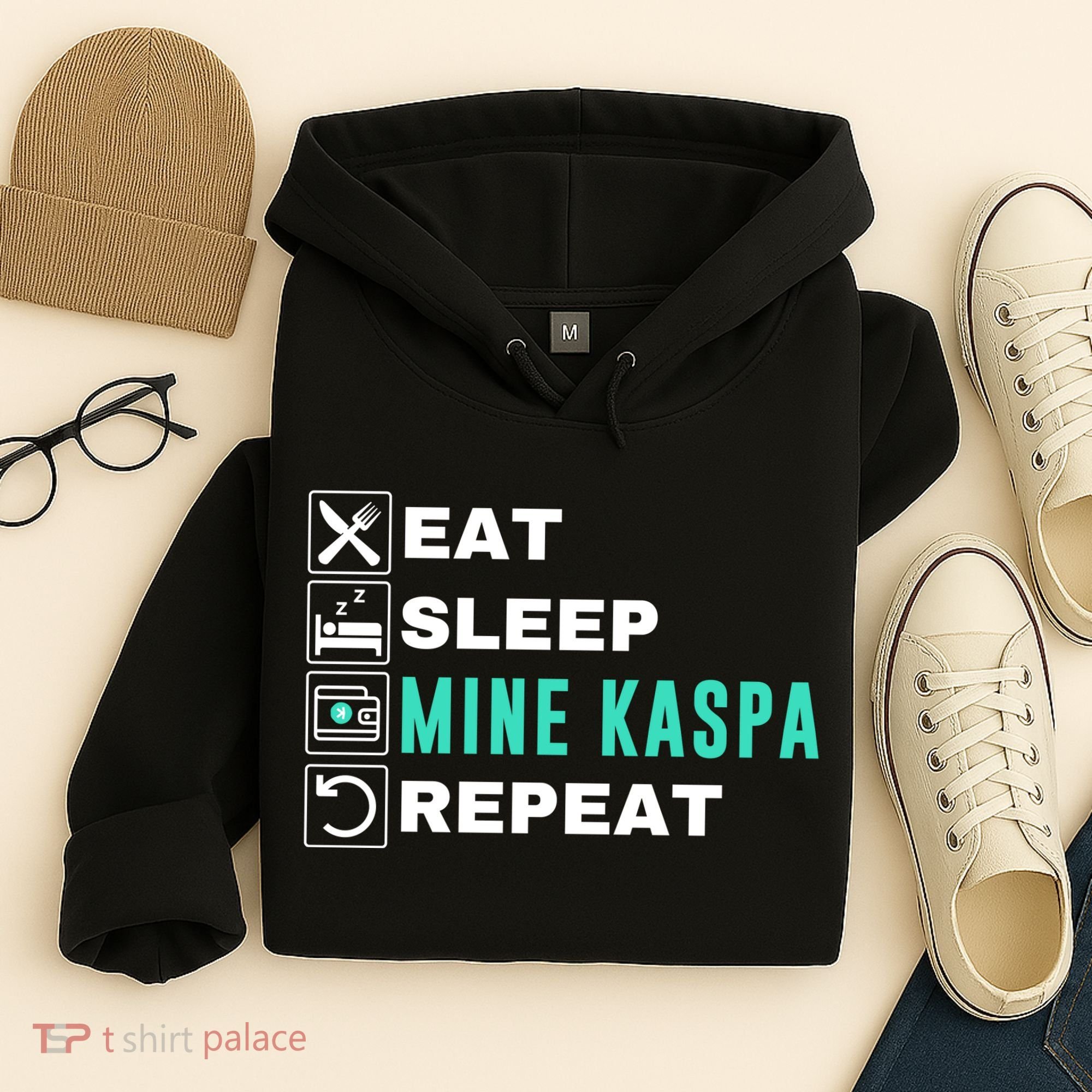 Eat Sleep Mine Kaspa Crypto Kaspa Mining Kaspa Crypto Miner Kaspa To The Moon Hoodie