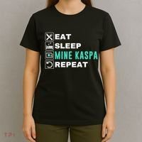 Eat Sleep Mine Kaspa Crypto Kaspa Mining Kaspa Crypto Miner Kaspa To The Moon T-Shirt thumb 4