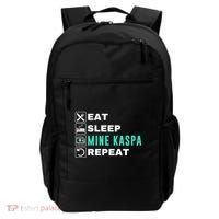 Eat Sleep Mine Kaspa Crypto Kaspa Mining Kaspa Crypto Miner Kaspa To The Moon Backpack thumb 0