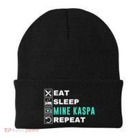 Eat Sleep Mine Kaspa Crypto Kaspa Mining Kaspa Crypto Miner Kaspa To The Moon Beanie thumb 0