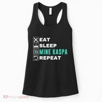 Eat Sleep Mine Kaspa Crypto Kaspa Mining Kaspa Crypto Miner Kaspa To The Moon Women's Tank Top thumb 0