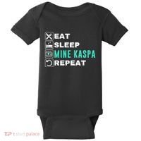 Eat Sleep Mine Kaspa Crypto Kaspa Mining Kaspa Crypto Miner Kaspa To The Moon Baby Bodysuit thumb 0