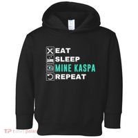 Eat Sleep Mine Kaspa Crypto Kaspa Mining Kaspa Crypto Miner Kaspa To The Moon Toddler Hoodie thumb 0