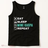 Eat Sleep Mine Kaspa Crypto Kaspa Mining Kaspa Crypto Miner Kaspa To The Moon Tank Top thumb 2