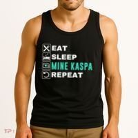 Eat Sleep Mine Kaspa Crypto Kaspa Mining Kaspa Crypto Miner Kaspa To The Moon Tank Top thumb 3