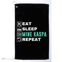 Eat Sleep Mine Kaspa Crypto Kaspa Mining Kaspa Crypto Miner Kaspa To The Moon Golf Towel thumb 0