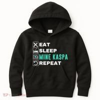 Eat Sleep Mine Kaspa Crypto Kaspa Mining Kaspa Crypto Miner Kaspa To The Moon Kids Hoodie thumb 0