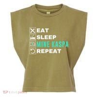 Eat Sleep Mine Kaspa Crypto Kaspa Mining Kaspa Crypto Miner Kaspa To The Moon Garment-Dyed Women's Muscle Tee thumb 0