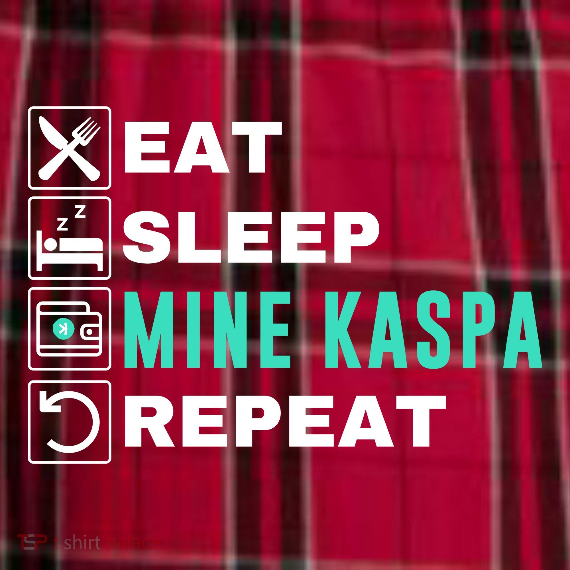 Eat Sleep Mine Kaspa Crypto Kaspa Mining Kaspa Crypto Miner Kaspa To The Moon Men's Flannel Plaid Pajama Pants