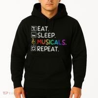 Eat Sleep Musicals Repeat Broadway Theater Novelty Hoodie thumb 2