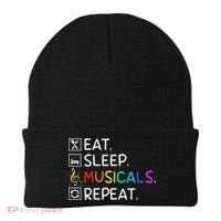 Eat Sleep Musicals Repeat Broadway Theater Novelty Beanie thumb 0