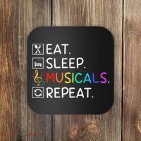 Eat Sleep Musicals Repeat Broadway Theater Novelty Coaster thumb 0