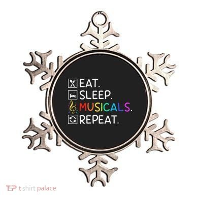 Eat Sleep Musicals Repeat Broadway Theater Novelty Ornament