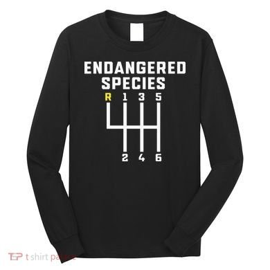 Endangered Species Manual Gearbox Stick Shift Long Sleeve Shirt