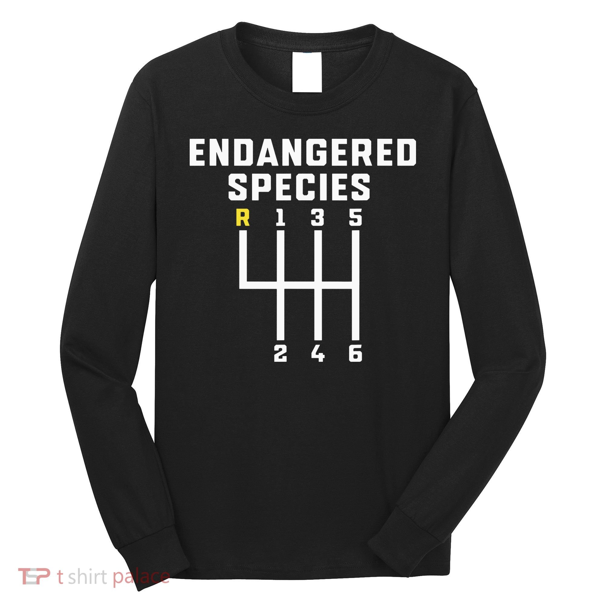 Endangered Species Manual Gearbox Stick Shift Long Sleeve Shirt
