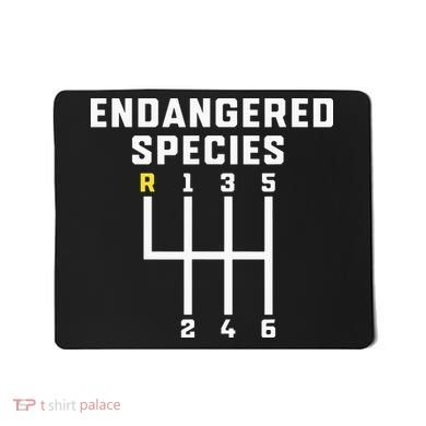 Endangered Species Manual Gearbox Stick Shift Mousepad