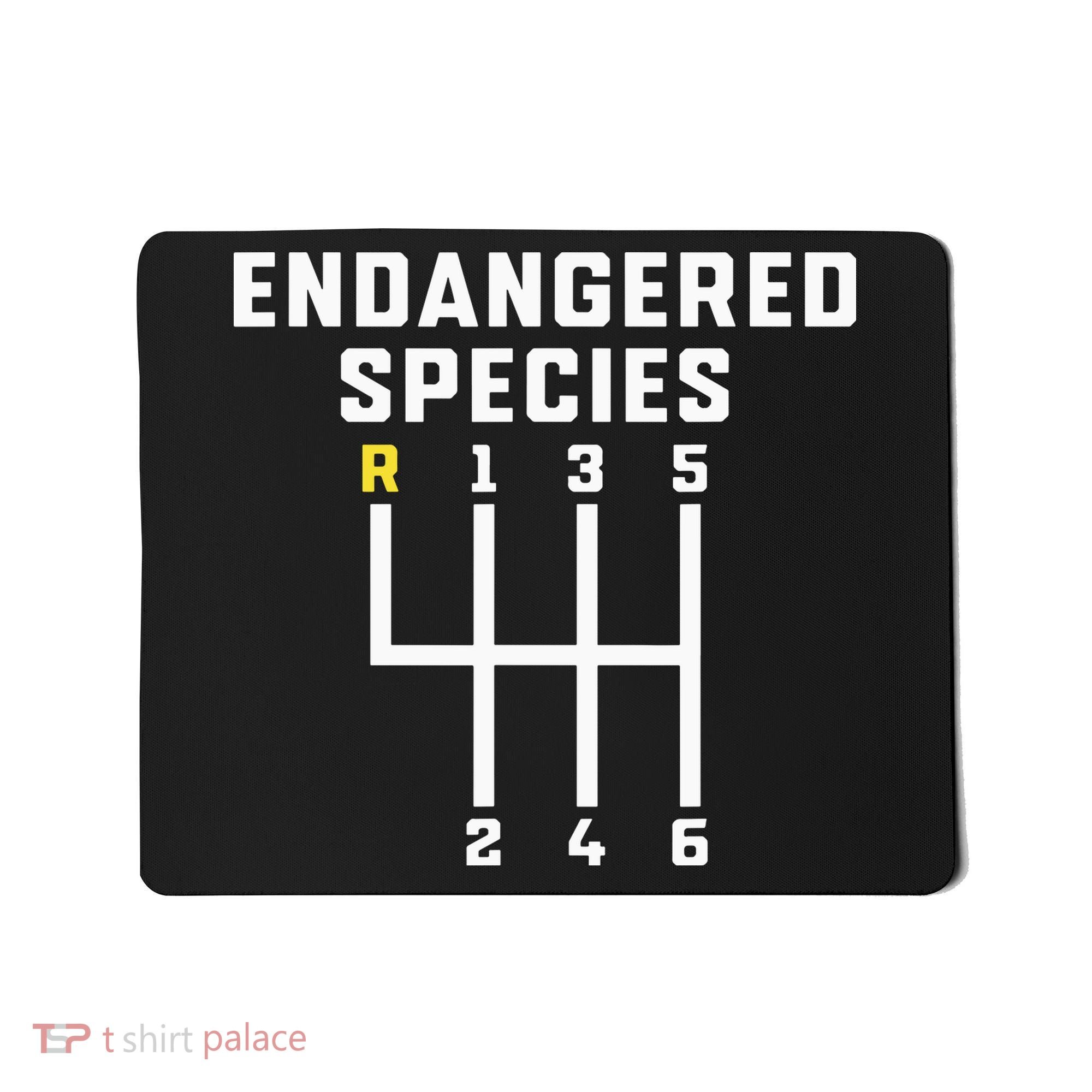 Endangered Species Manual Gearbox Stick Shift Mousepad