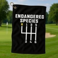 Endangered Species Manual Gearbox Stick Shift Golf Towel thumb 1