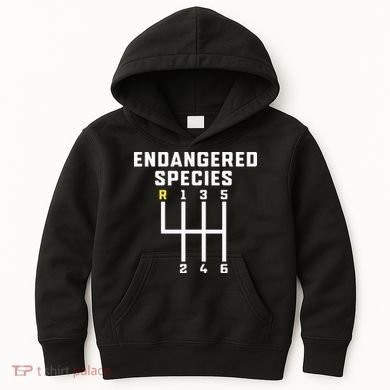 Endangered Species Manual Gearbox Stick Shift Kids Hoodie