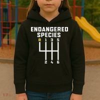 Endangered Species Manual Gearbox Stick Shift Kids Hoodie thumb 3