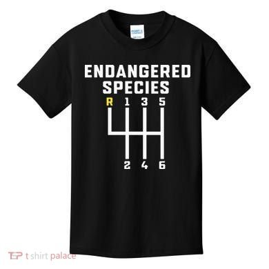 Endangered Species Manual Gearbox Stick Shift Kids T-Shirt