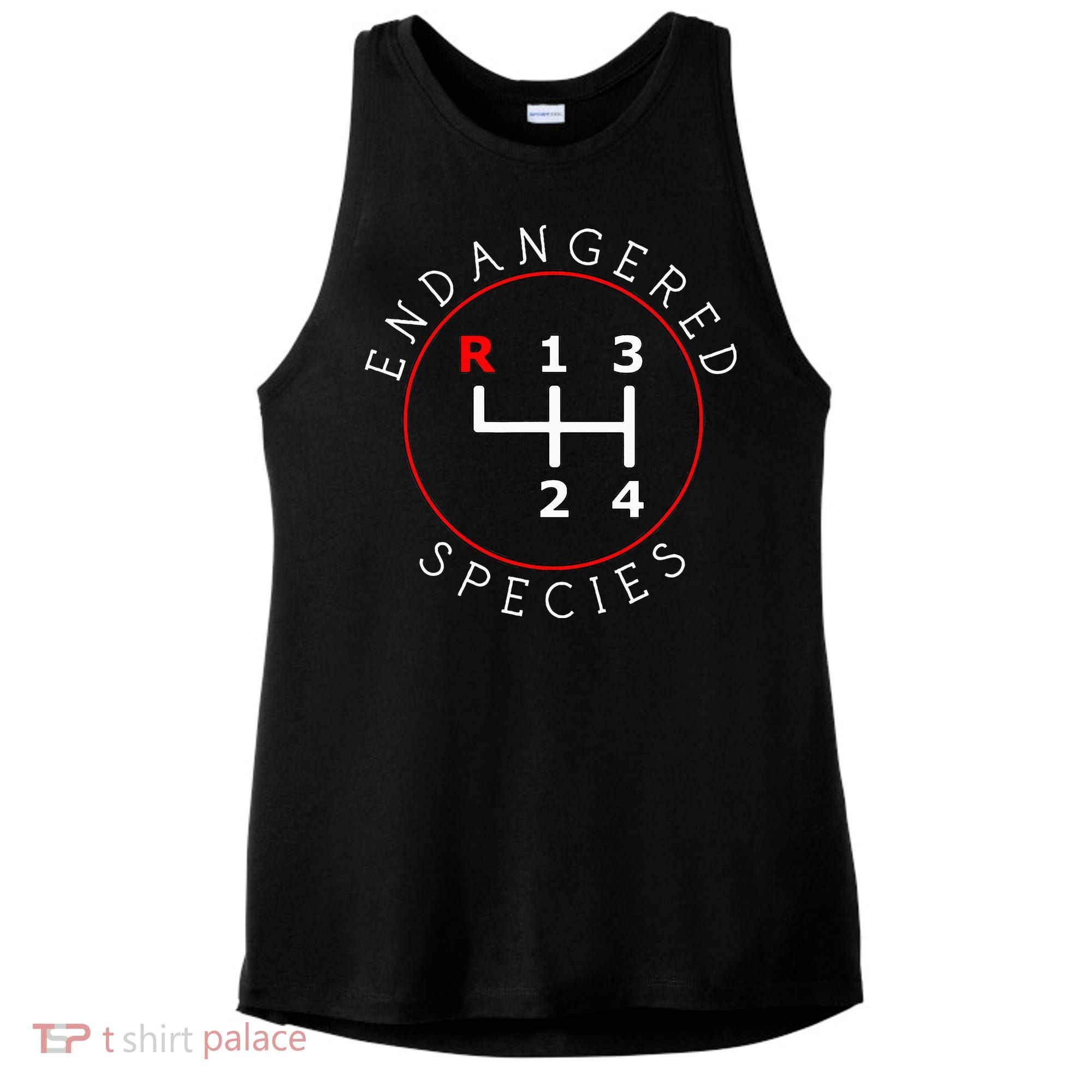 Endangered Species Manual Gearbox Stick Shift 4 Speed 1320 Ladies PosiCharge Tri-Blend Wicking Tank