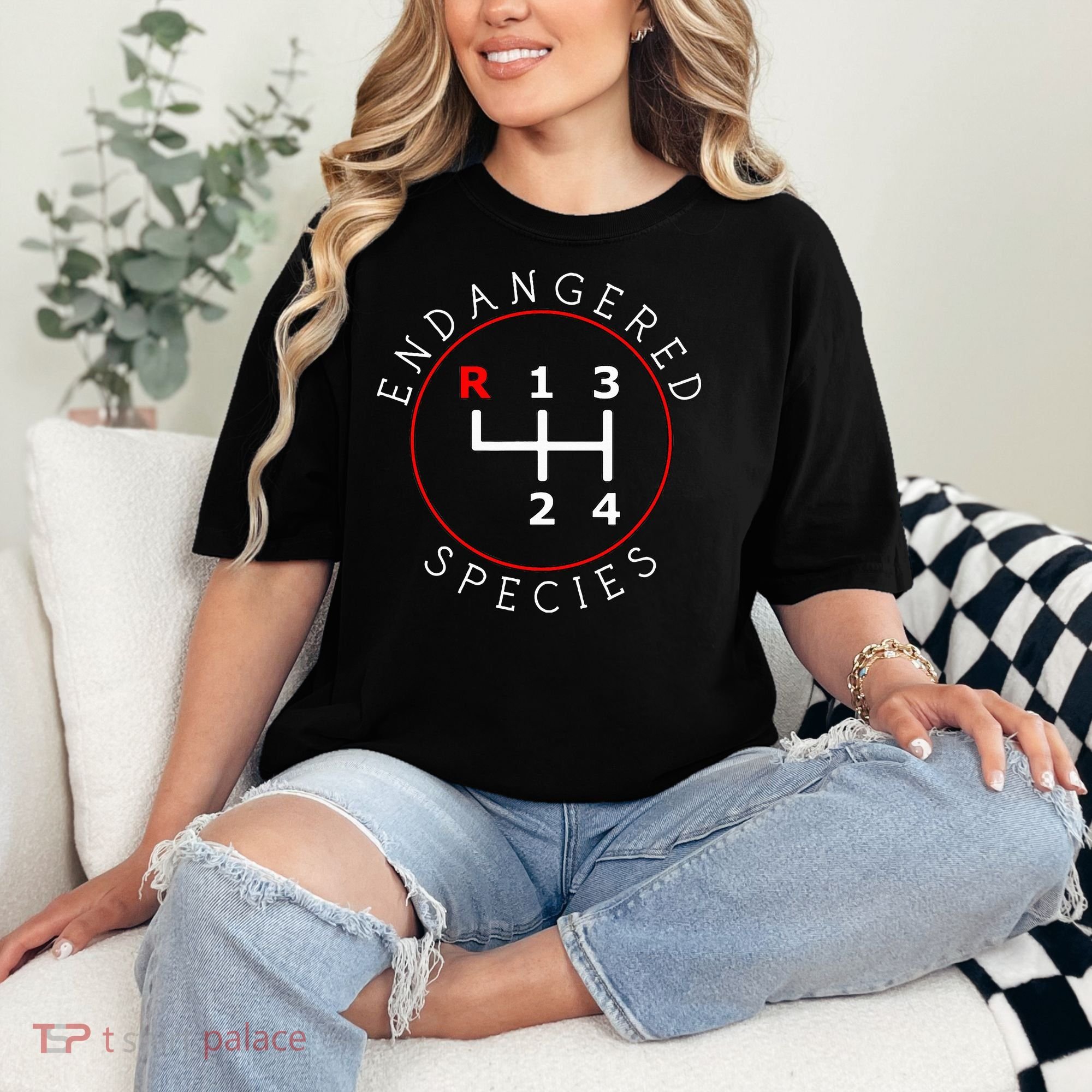 Endangered Species Manual Gearbox Stick Shift 4 Speed 1320 Comfort Colors T-Shirt