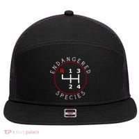 Endangered Species Manual Gearbox Stick Shift 4 Speed 1320 7 Panel Mesh Trucker Snapback Hat thumb 0