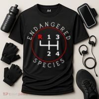 Endangered Species Manual Gearbox Stick Shift 4 Speed 1320 Cooling Performance Crew T-Shirt thumb 3