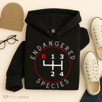 Endangered Species Manual Gearbox Stick Shift 4 Speed 1320 Hoodie thumb 4