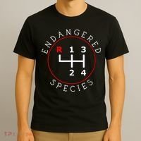 Endangered Species Manual Gearbox Stick Shift 4 Speed 1320 T-Shirt thumb 3