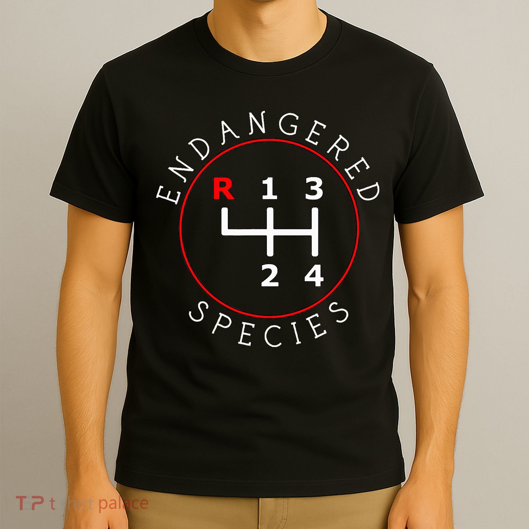 Endangered Species Manual Gearbox Stick Shift 4 Speed 1320 T-Shirt