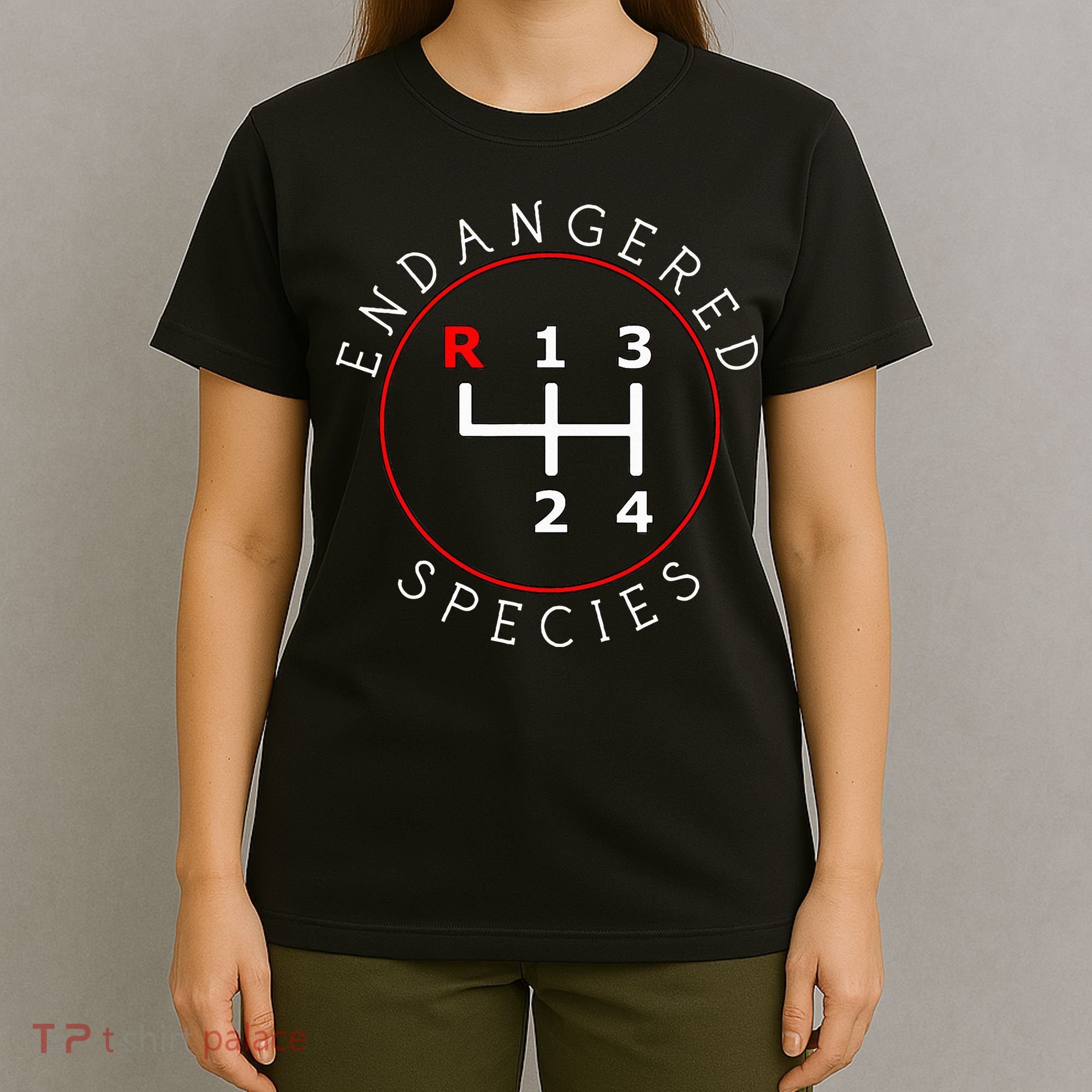 Endangered Species Manual Gearbox Stick Shift 4 Speed 1320 T-Shirt