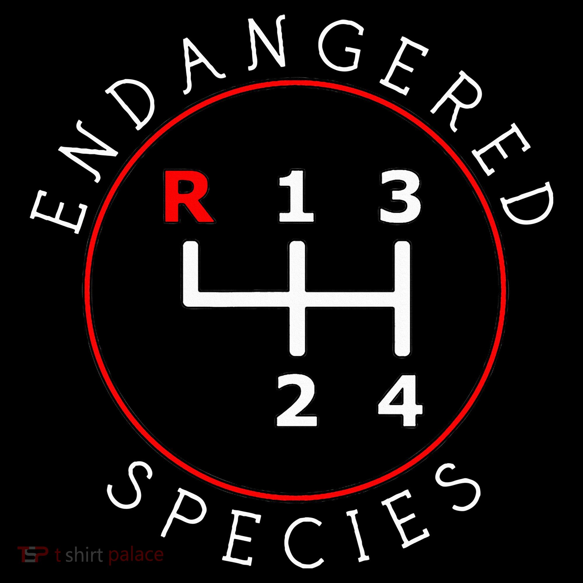 Endangered Species Manual Gearbox Stick Shift 4 Speed 1320 T-Shirt