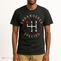 Endangered Species Manual Gearbox Stick Shift 4 Speed 1320 Tall T-Shirt thumb 2
